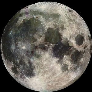 This is an image of the full moon taken by the Galileo spacecraft.