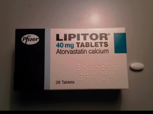 This image shows a packet of Lipitor pills.