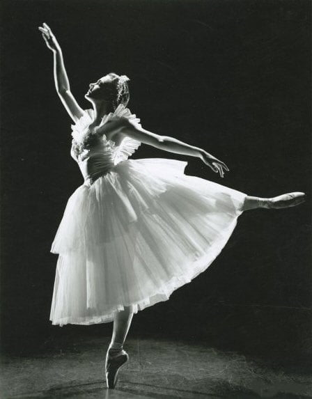 This is an image of ballerina Jocelyn Vollmar as Myrthe in Giselle, San Francisco Ballet, 1947.
