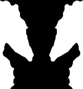 The image shows a silhouette of two sea horses.