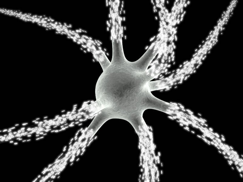 This is a neuron made up of binary code.