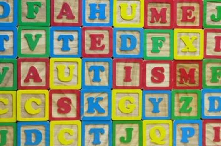 The image shows blocks with the word Autism spelled out.