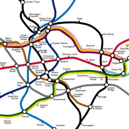 This is a map of the London Underground.