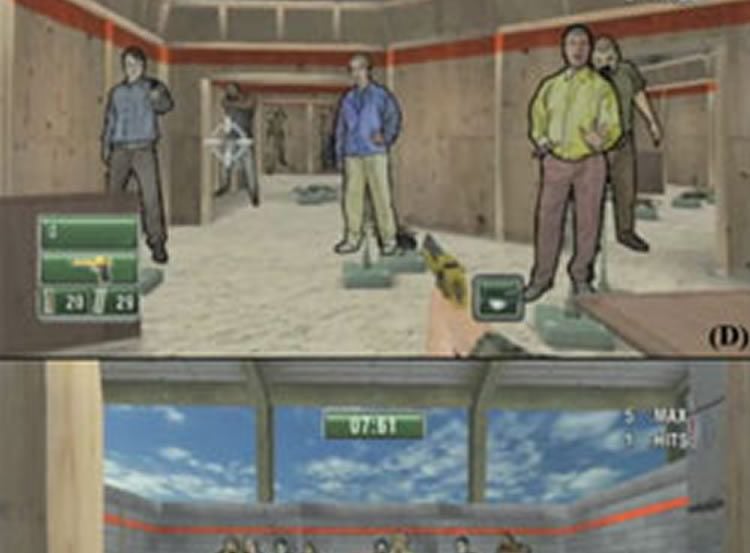 This image shows stills from a first person shooter game.