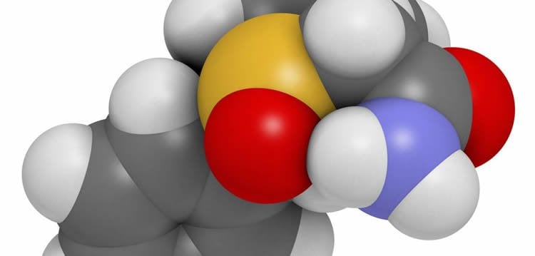 This shows the molecular structure of Modafinil.