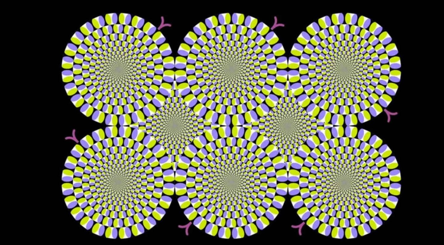 This is the moving snake optical illusion.