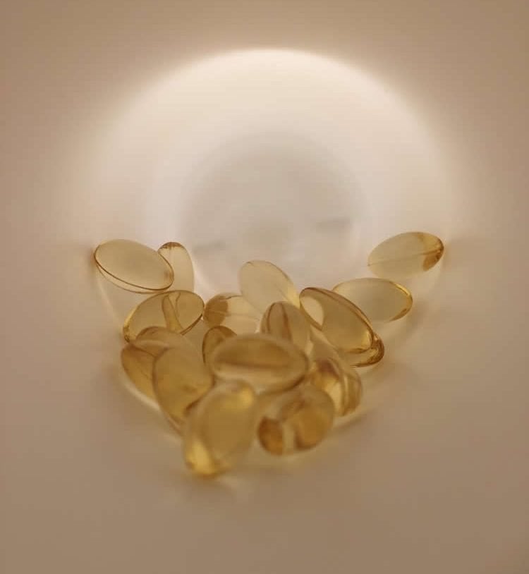 This shows omega 3 capsules.