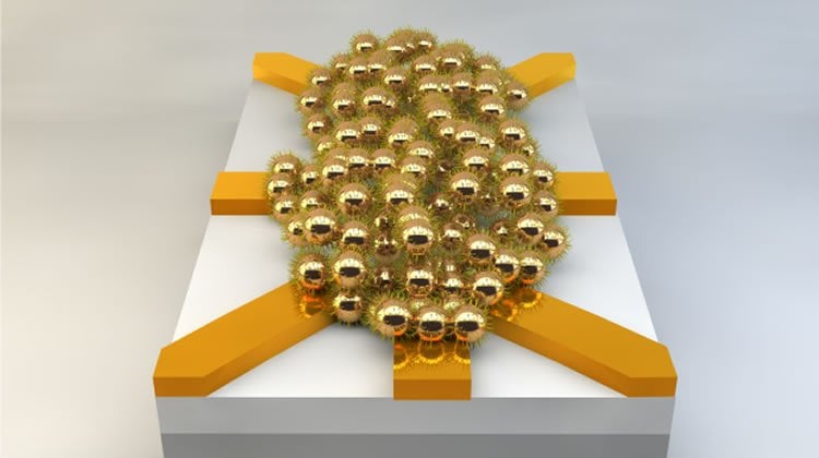 Image shows gold balls.