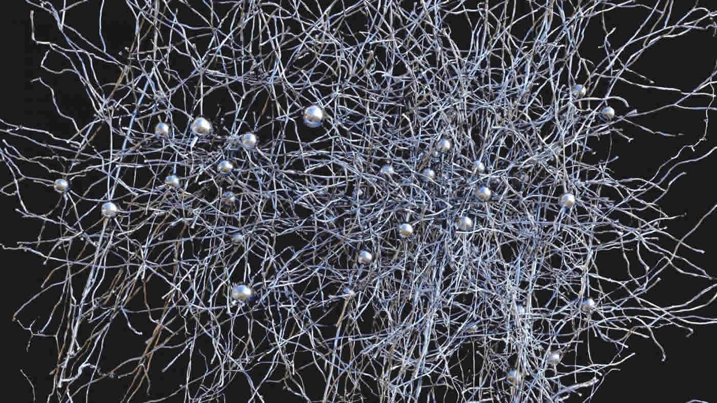 Image represents a network of neurons.