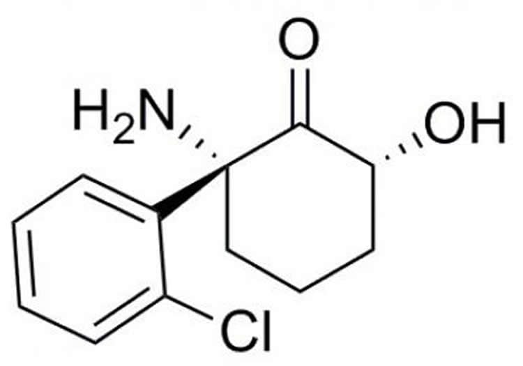 Image shows the chemical structure of AMPA.