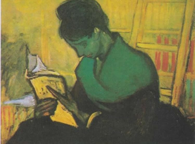 Woman Reading a Novel, by Vincent Van Gogh, 1888.