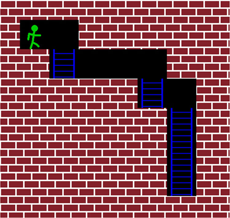 Image shows a maze from the game.