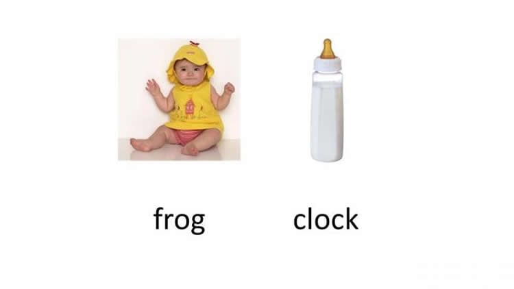 Image shows a baby and a bottle.