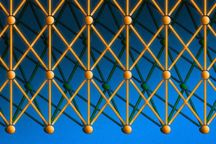 Image shows a network of balls and sticks.