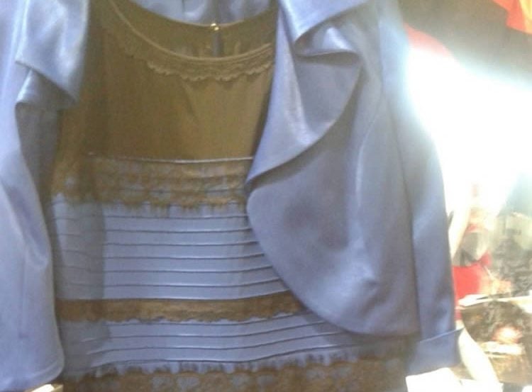 Image shows the infamous dress.