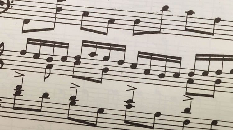 Image shows sheet music.