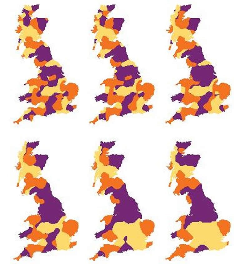 maps of the UK.