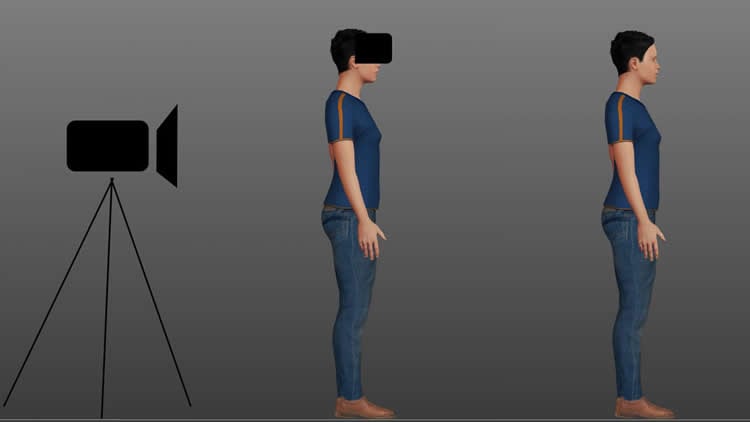 a person in VR.