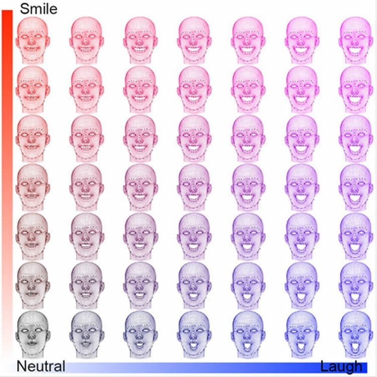 Image shows a graph made up of faces.