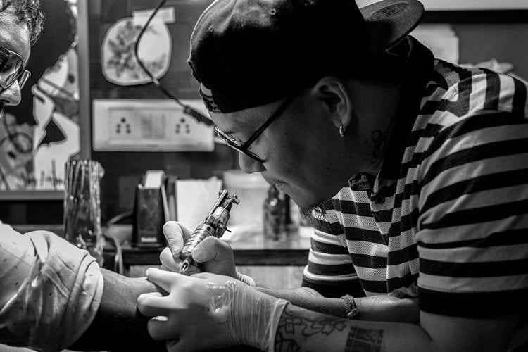 a tattoo artist