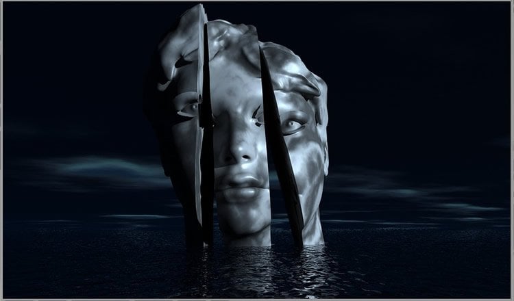 Image shows a model of a head.