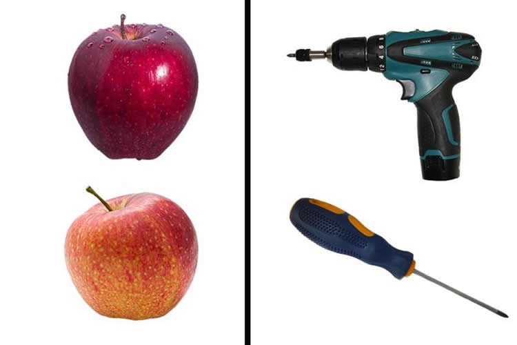 apples and tools
