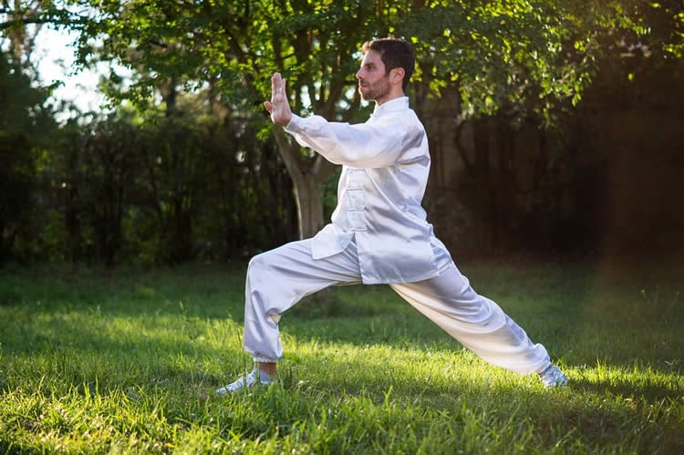 a man doing tai chi