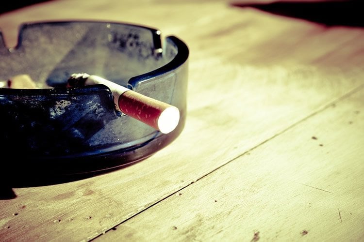 an ashtray