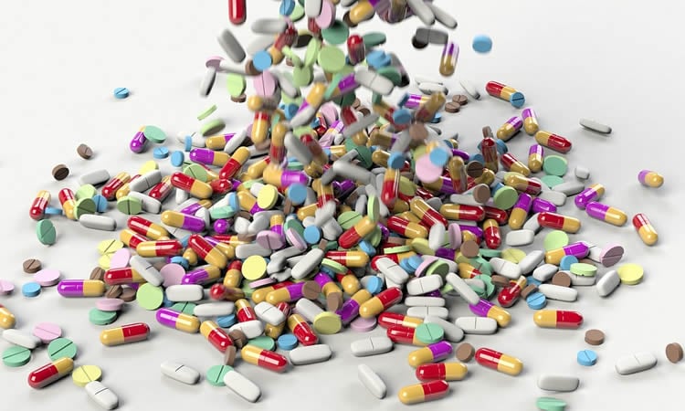 This image shows a lot of brightly colored pills