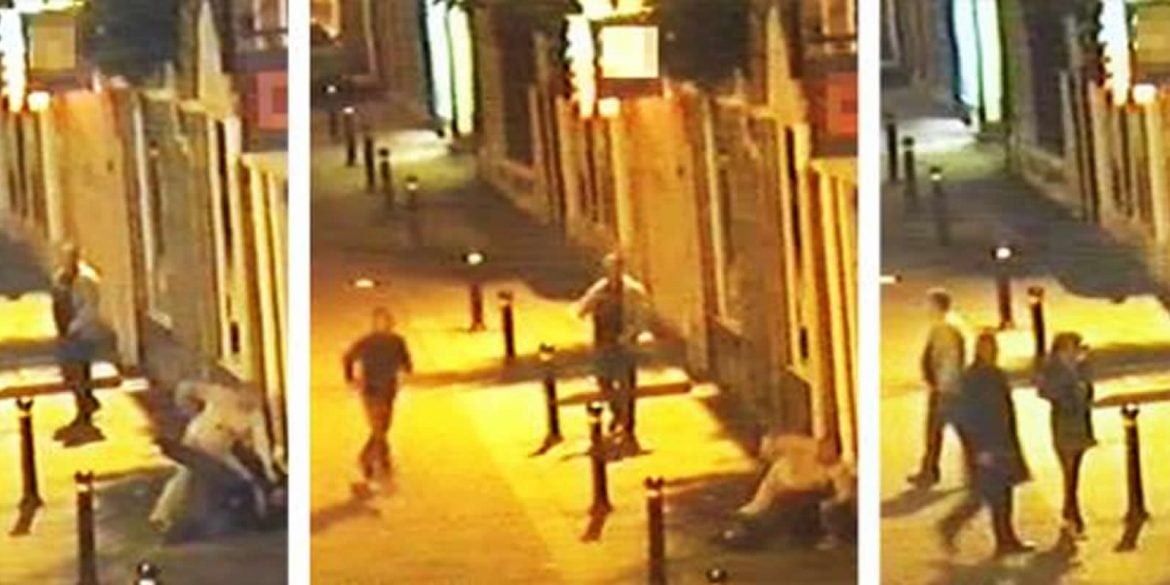 This shows the CCTV footage of public violence