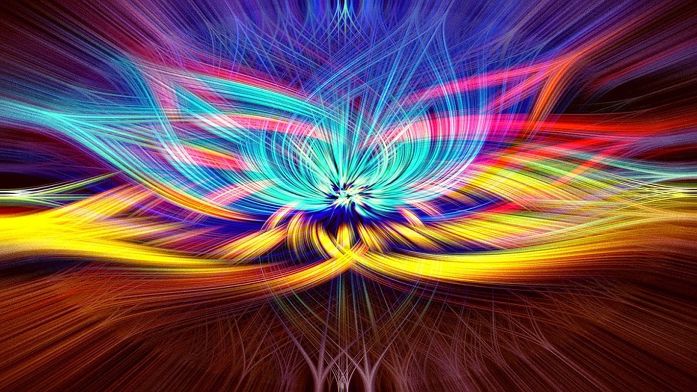 This shows a psychedelic lotus