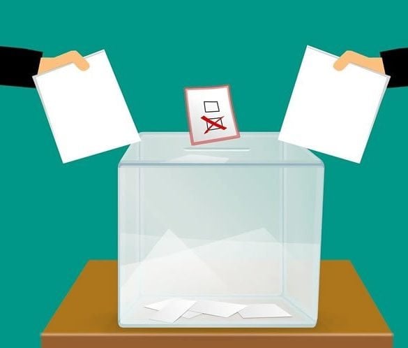 This shows a voting box