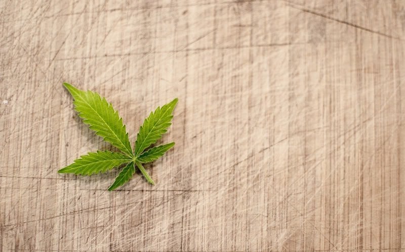 This shows a marijuana leaf