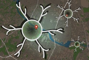 This shows a neuron and a map