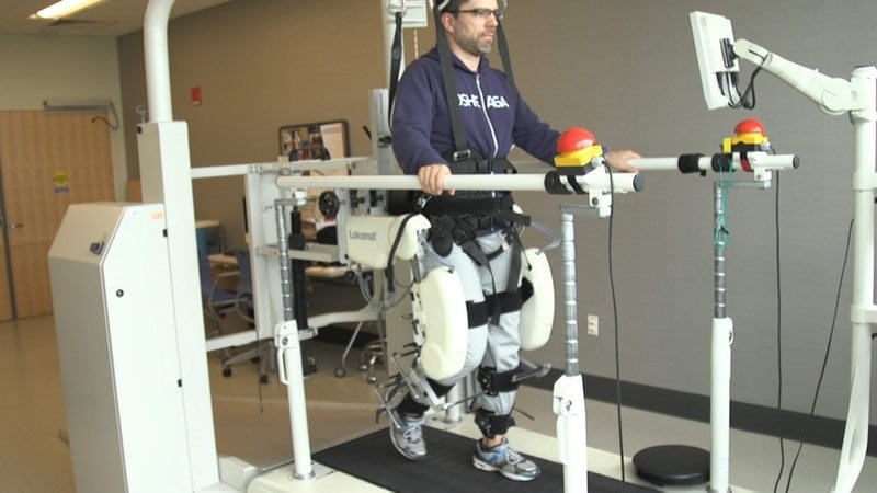 This shows the robotic walking machine