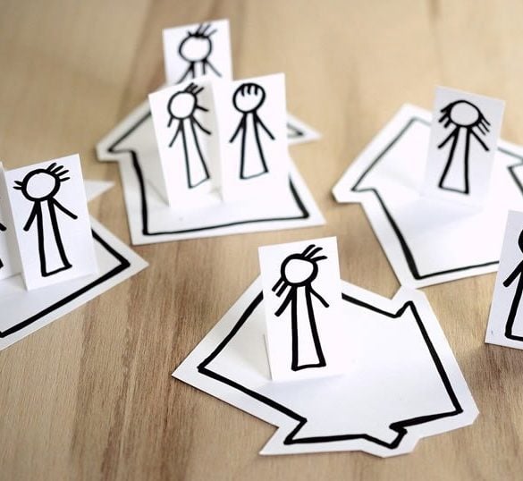 This shows cu outs of people