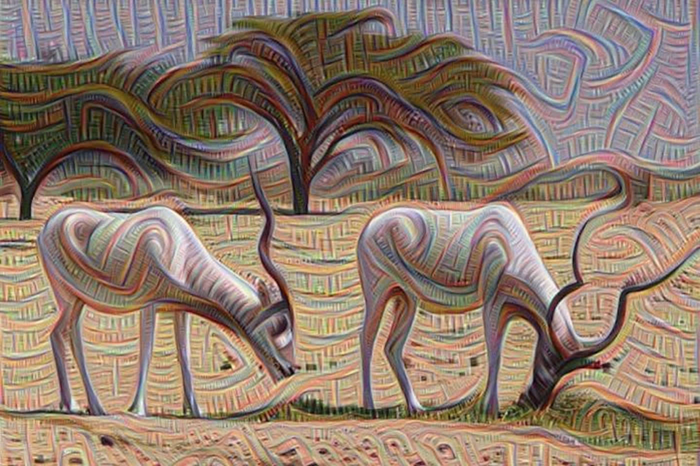 This shows an ai generated image of cows