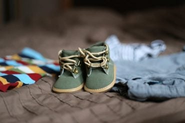 This shows baby shoes