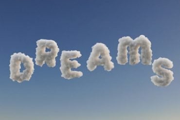 This says dreams written in clouds
