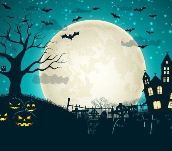 This shows a haunted house