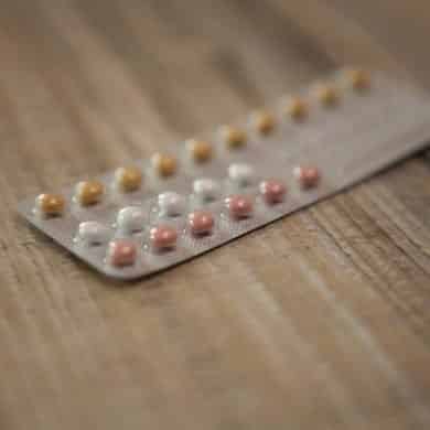 This shows a packet of contraceptive pills