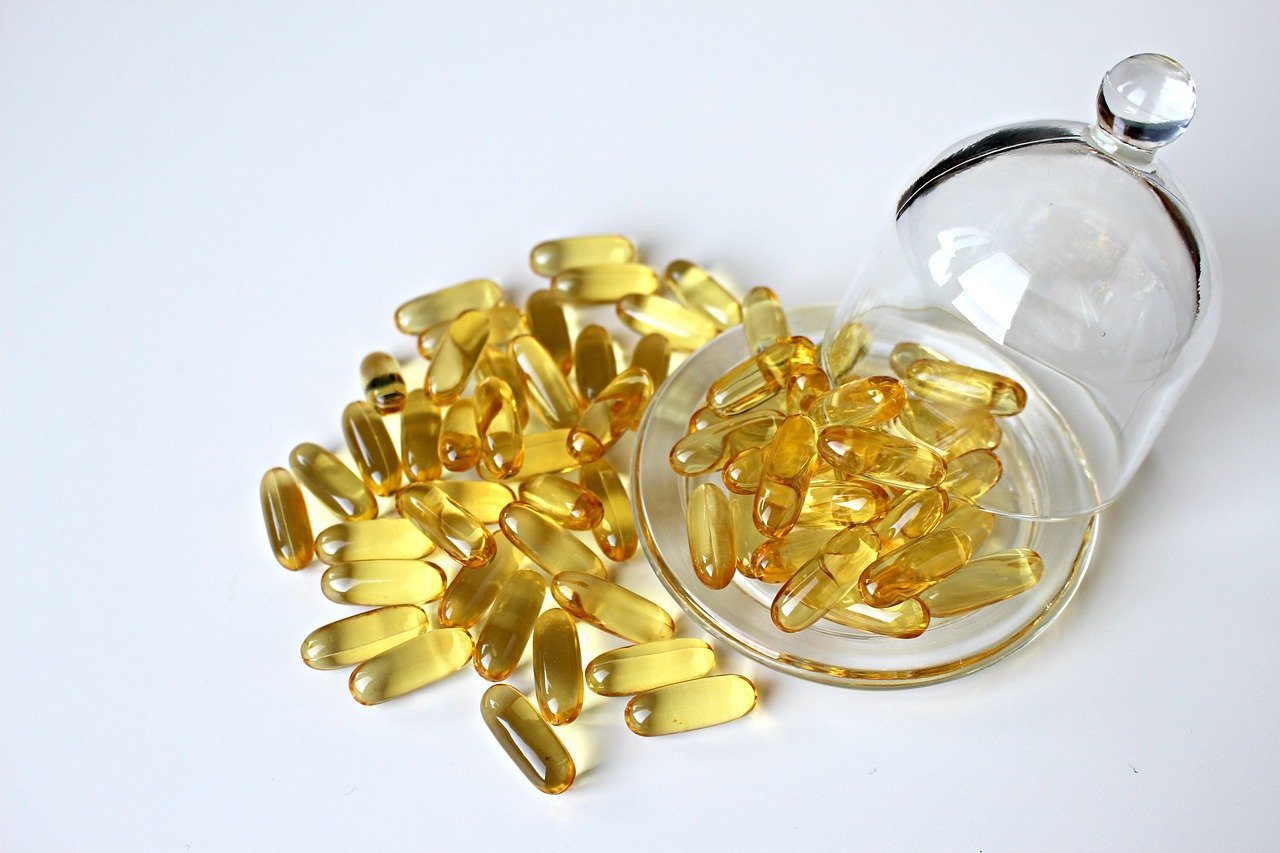 This shows fish oil capsules