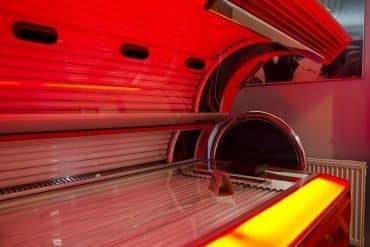 This shows a tanning bed