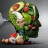 This shows a head made up of veggies