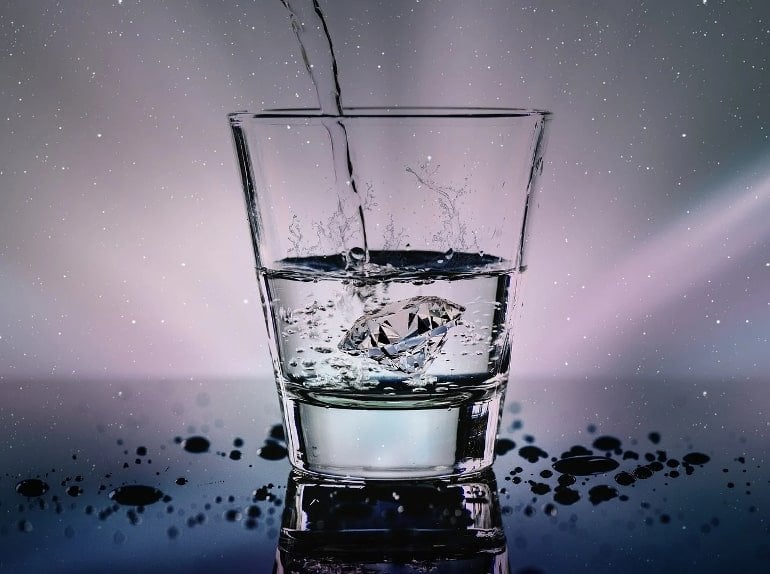 This shows a glass of water