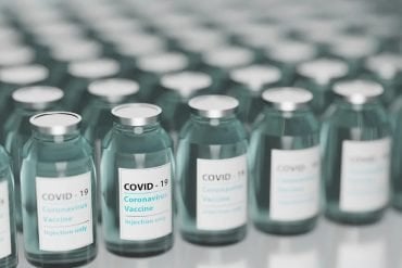 This shows covid vaccine vials