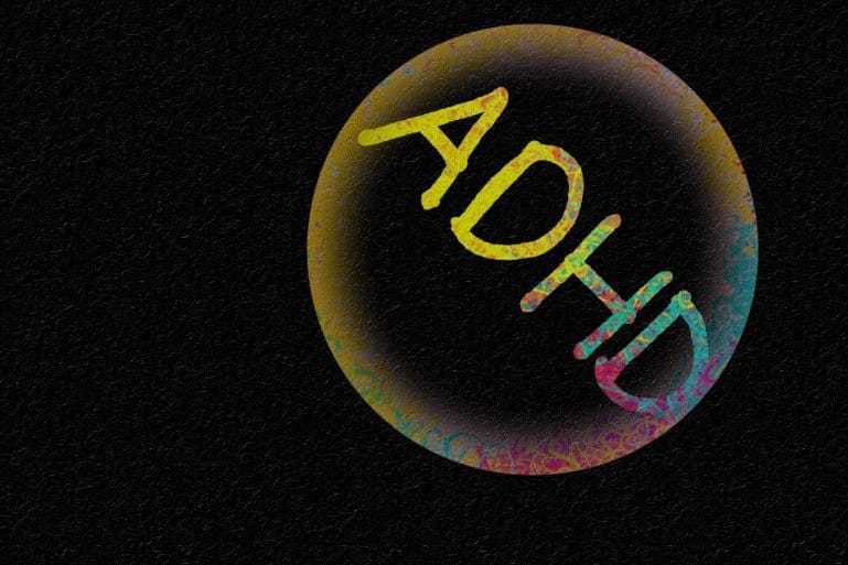 This shows a bubble with ADHD written in it
