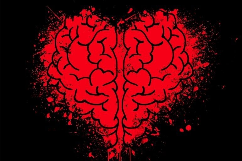 This shows a brain shaped like a heart