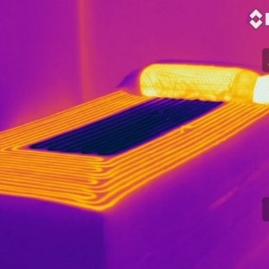 This shows a thermal image of the mattress