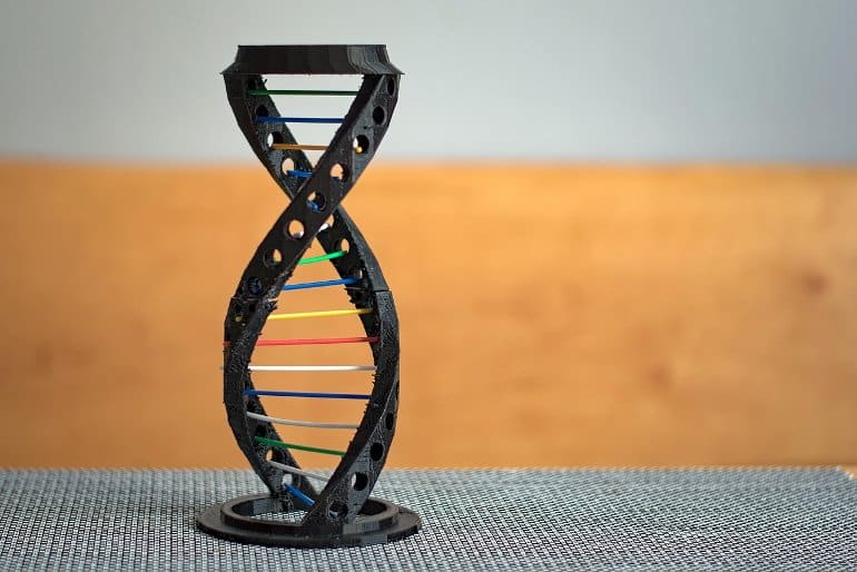 Bu, bir DNA zincirinin bir modelini gösterir.